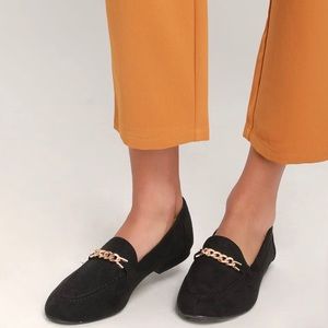 Molly Lynn 2 Black Suede Loafer Flats